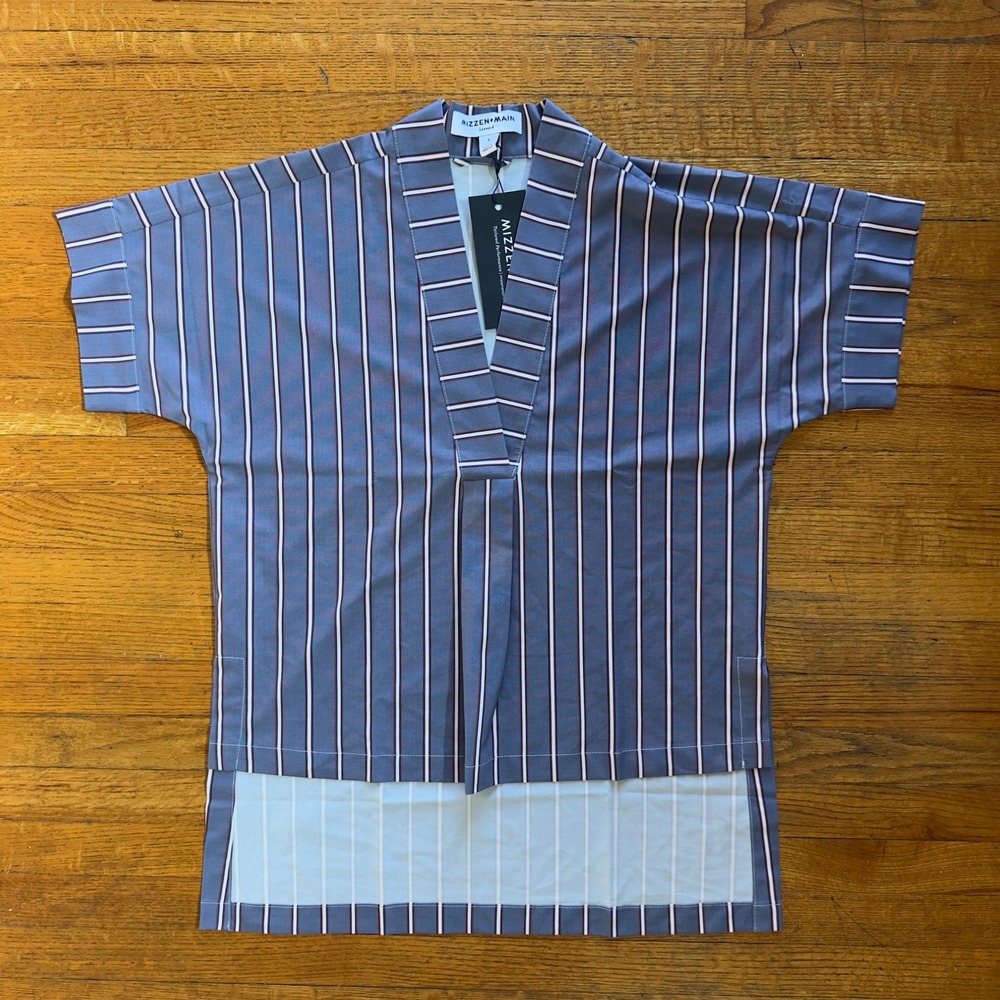 New with‎ Tag Mizzen+Main Leeward Tunic Top Striped Short Sleeve Performance Sm